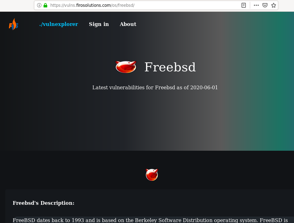 bfreebsd vulnerability explorer