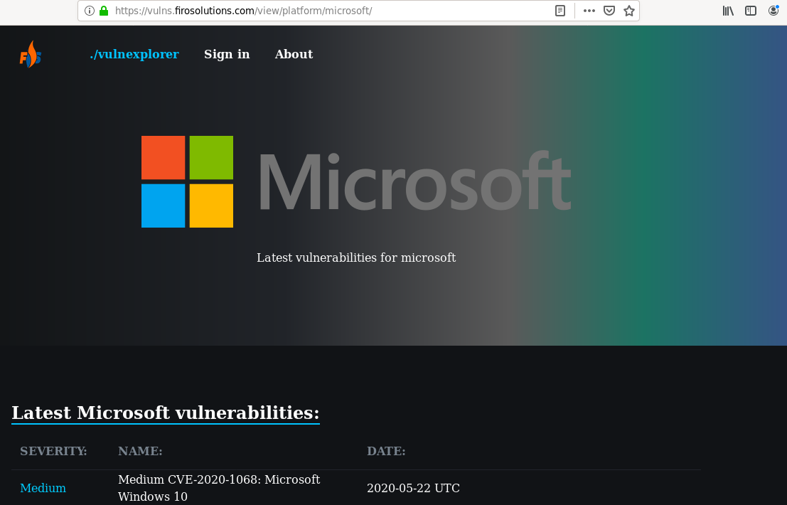 microsoft vulnerability explorer