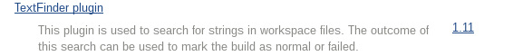 Jenkins Text Finder plugin